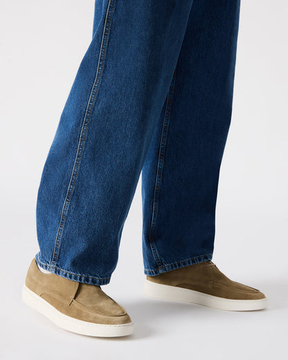 Steve Madden FRANKK Taupe Suede Lace-Up Men's Casual Shoe