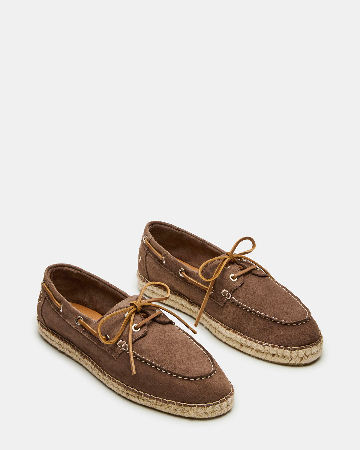 Steve Madden PANCHO Taupe Suede Slip-On Espadrille Boat Shoe Men's Casual