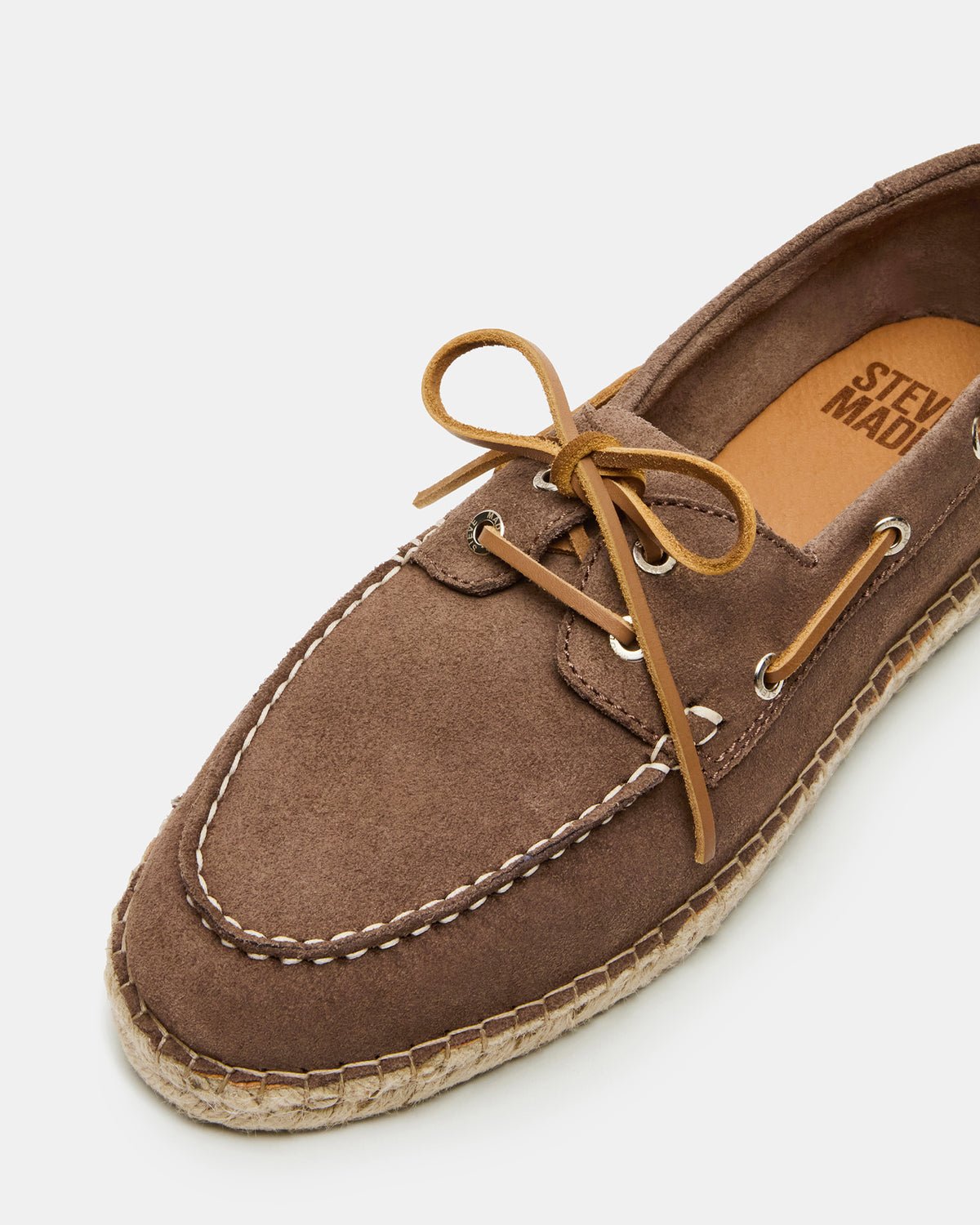 Steve Madden PANCHO Taupe Suede Slip-On Espadrille Boat Shoe Men's Casual