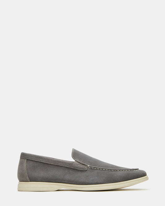 Steve Madden LINUX Grey Suede Slip-On Men's Casual