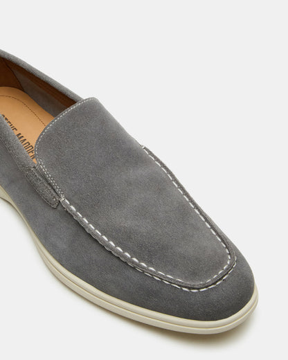 Steve Madden LINUX Grey Suede Slip-On Men's Casual