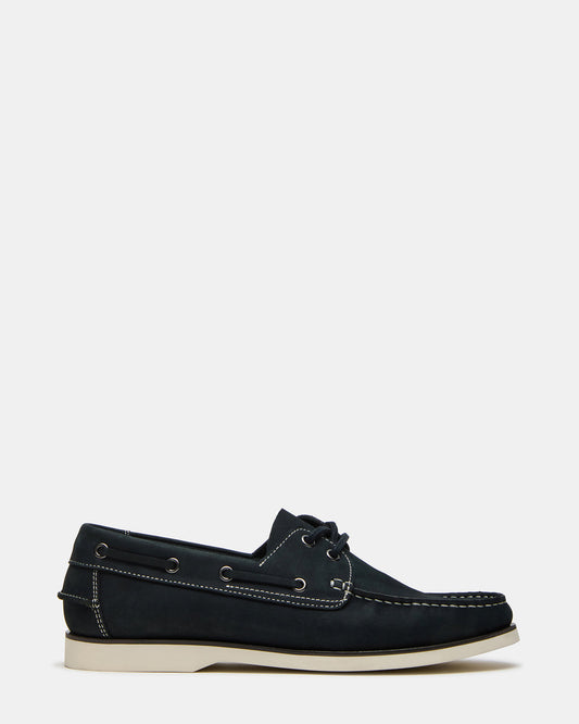 Steve Madden ZEPHYR Navy Slip-On Men's Boat Shoe Loafer
