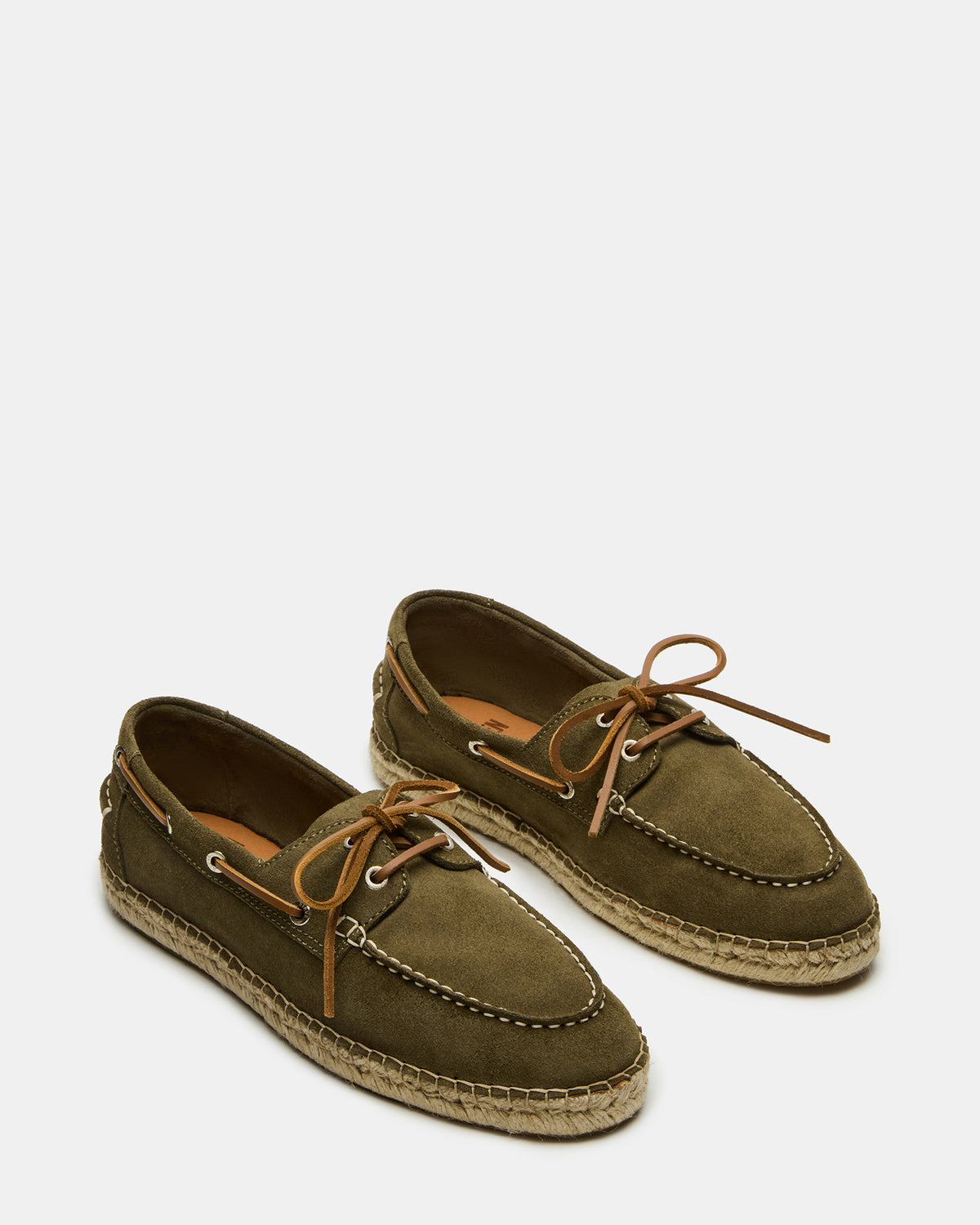 Steve Madden PANCHO Olive Suede Slip-On Espadrille Boat Shoe Men's Casual