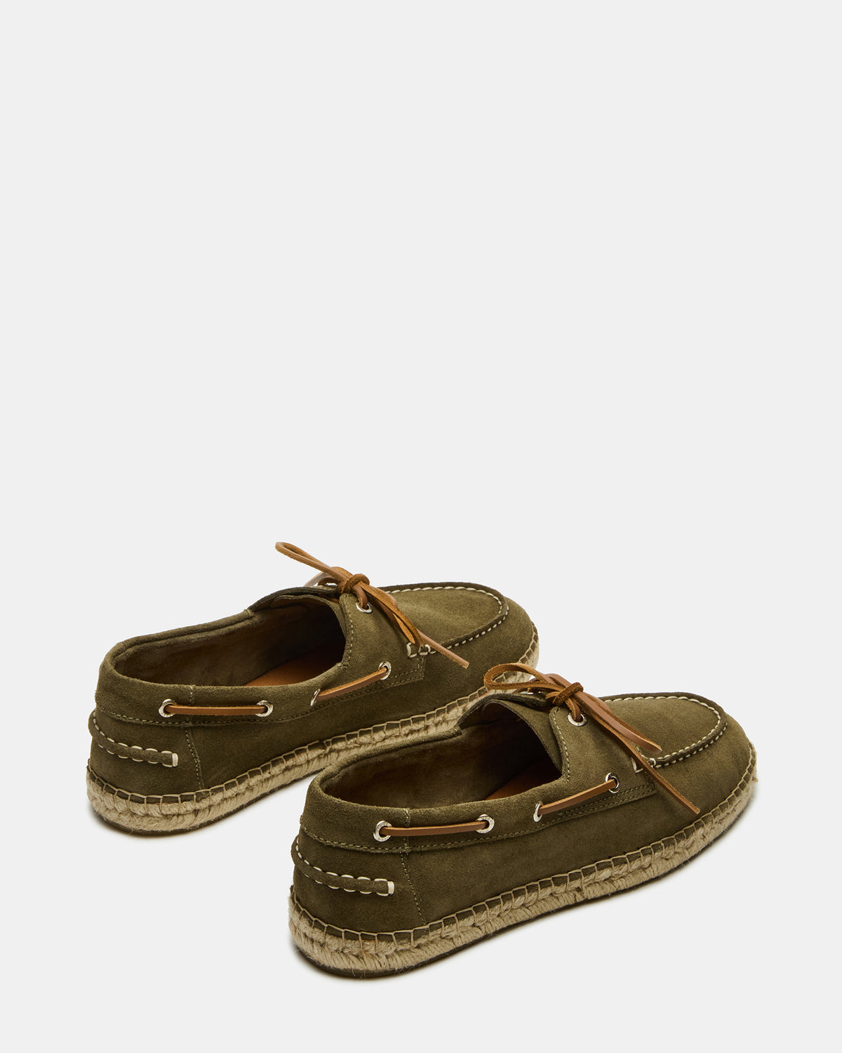 Steve Madden PANCHO Olive Suede Slip-On Espadrille Boat Shoe Men's Casual