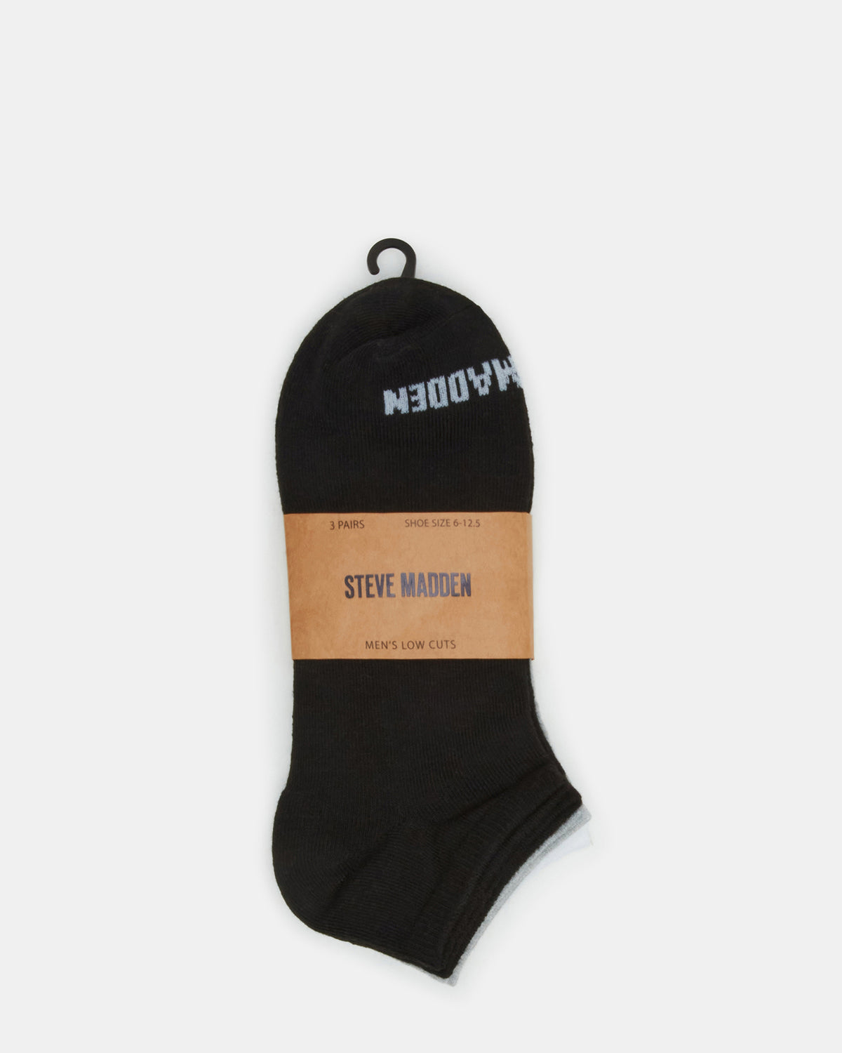 Steve Madden BASIC LOW CUT SOCKS BLACK/WHITE | Men's Multi Pack Low-Cut Socks