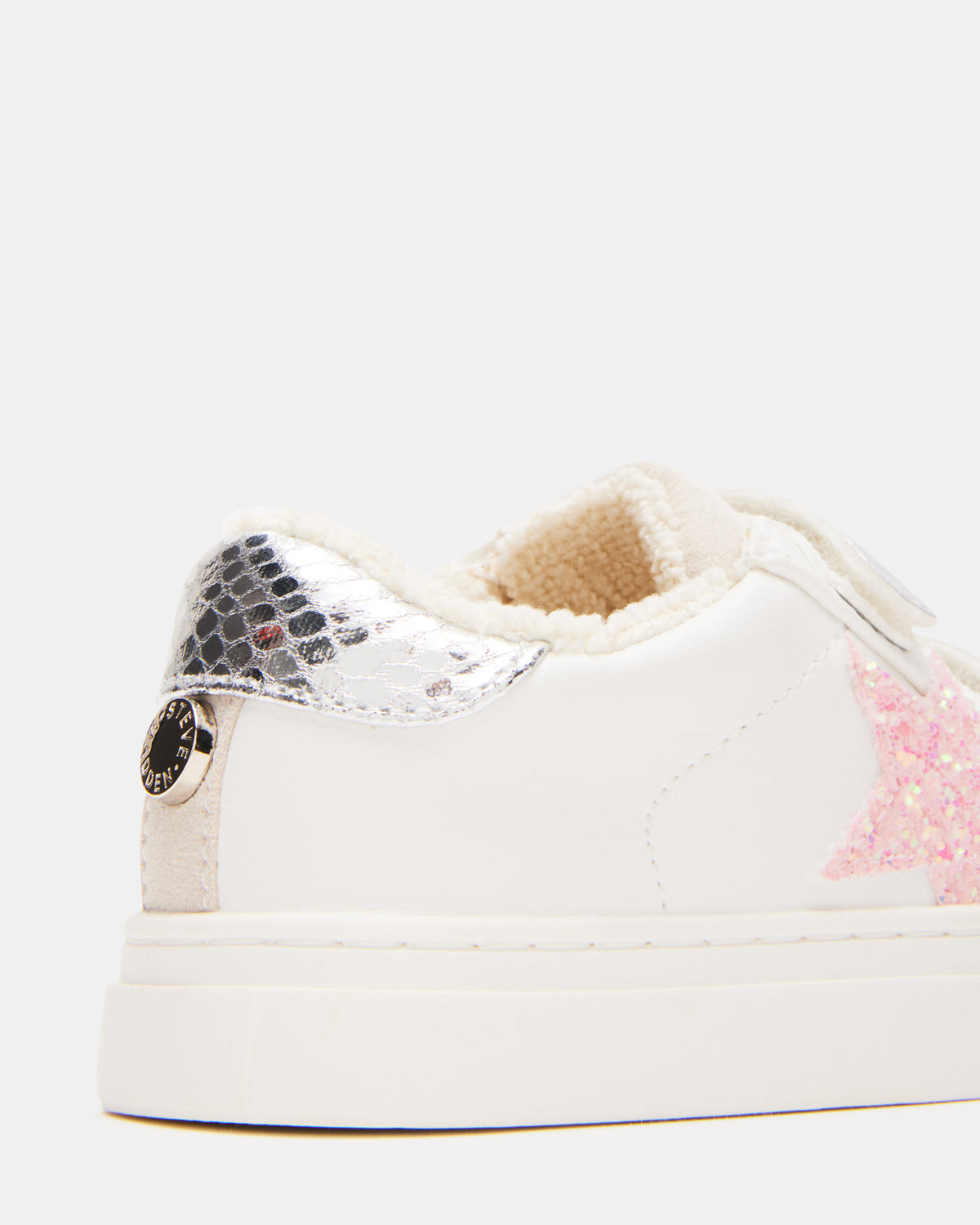 Steve Madden Toddlers' REZUME Denim Fabric Girls' Low-Top Sneaker