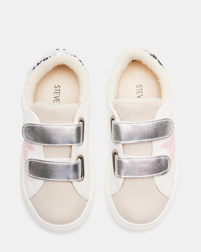 Steve Madden Toddlers' REZUME Denim Fabric Girls' Low-Top Sneaker
