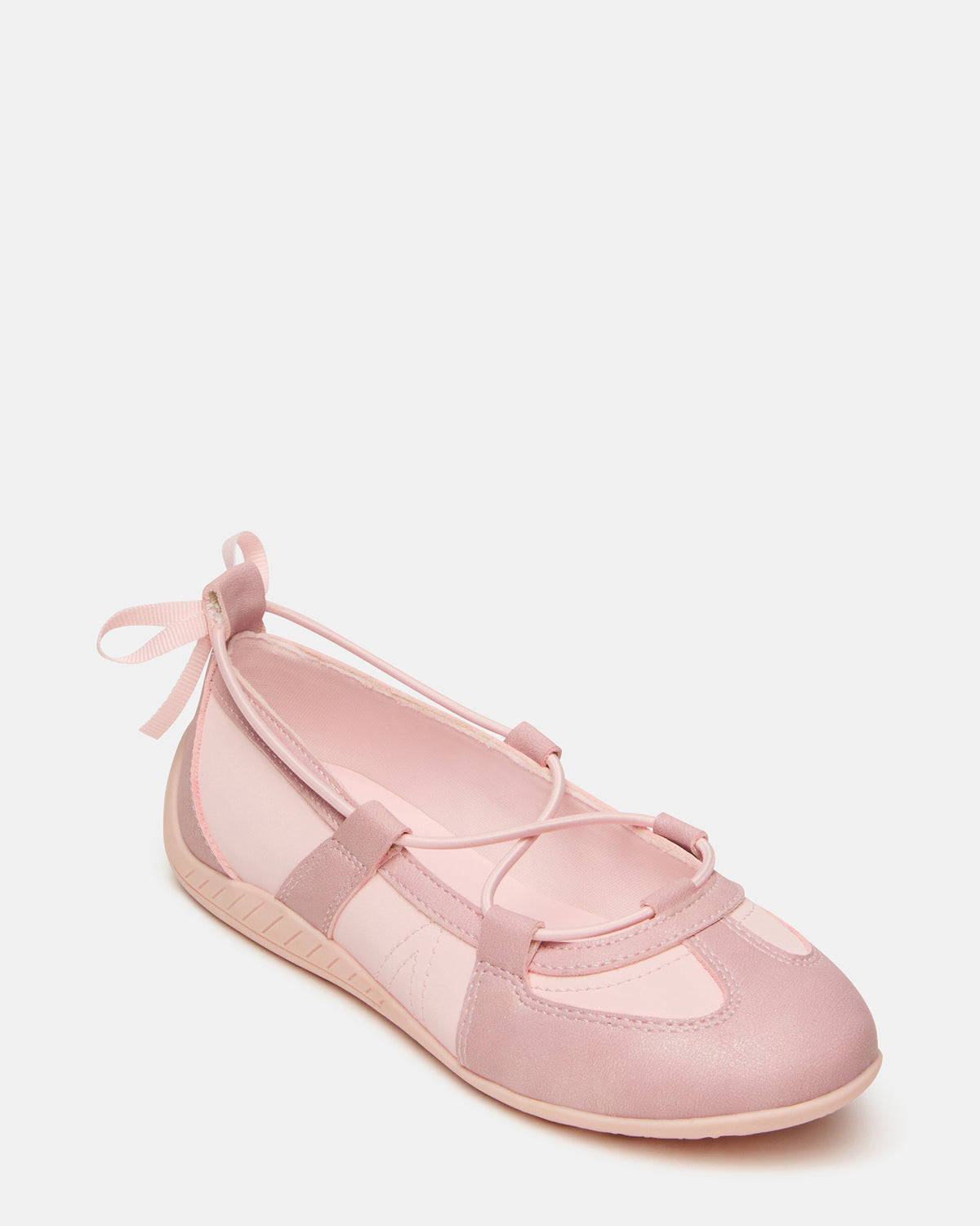 Steve Madden Kids' MEARA Blush Low-Top Lace-Up Girls' Sneaker
