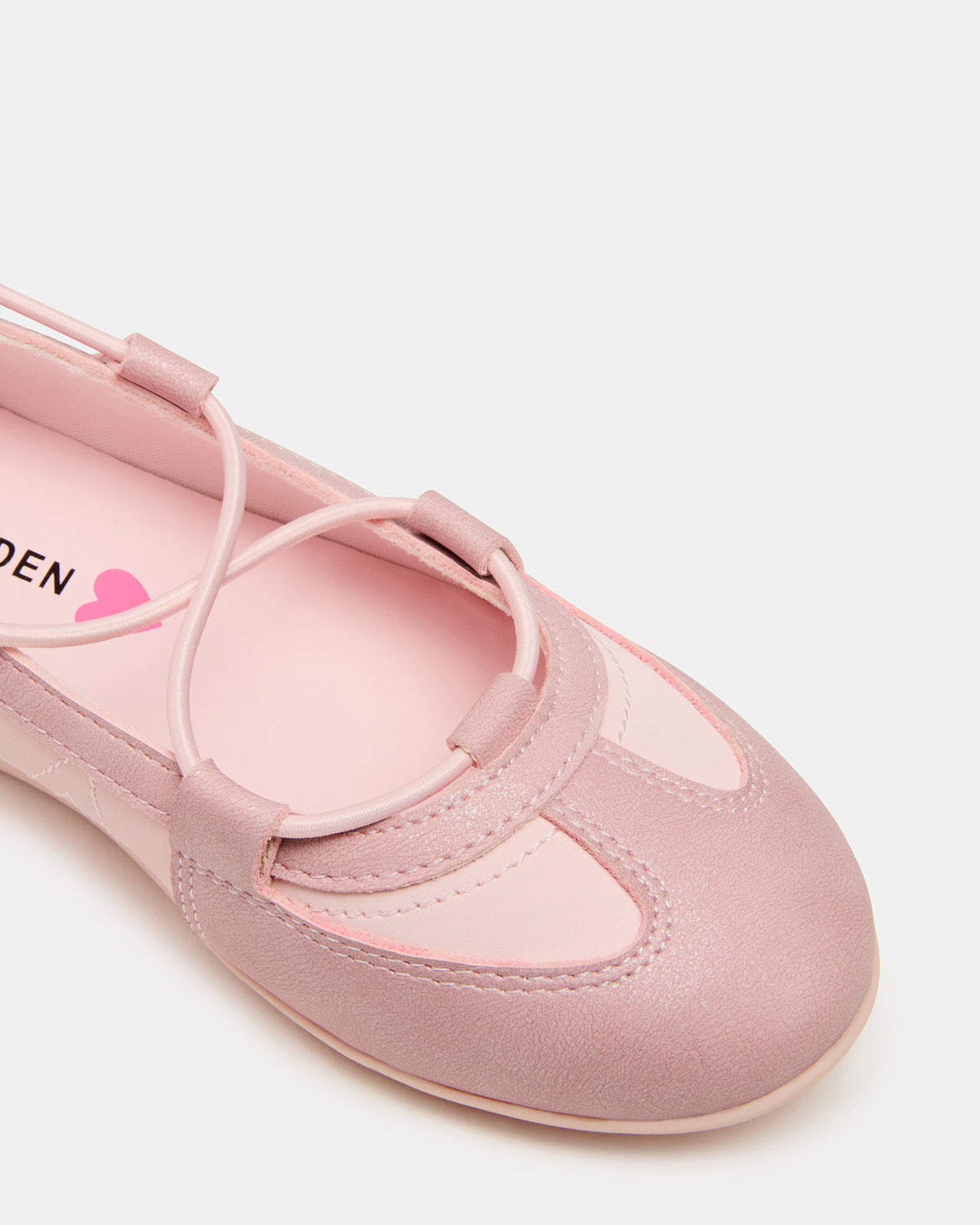 Steve Madden Kids' MEARA Blush Low-Top Lace-Up Girls' Sneaker