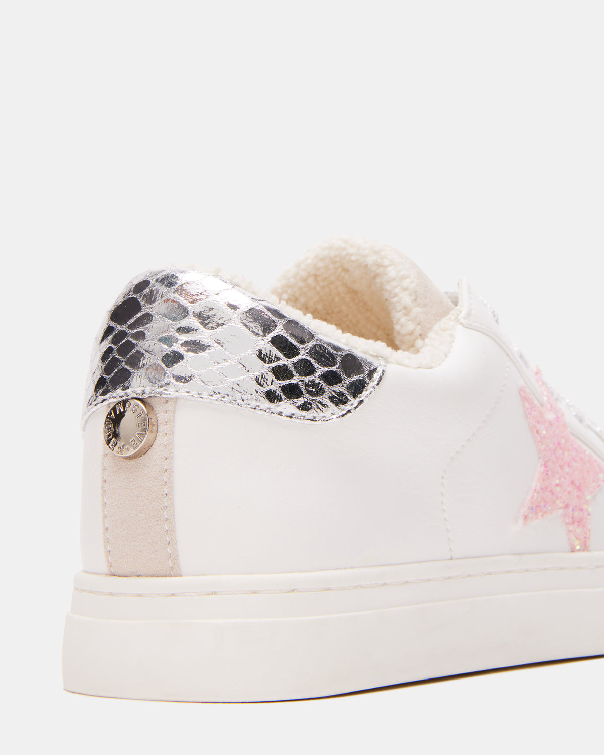 Steve Madden Kids' REZUME White Multi Girls' Lace-Up Star Sneakers