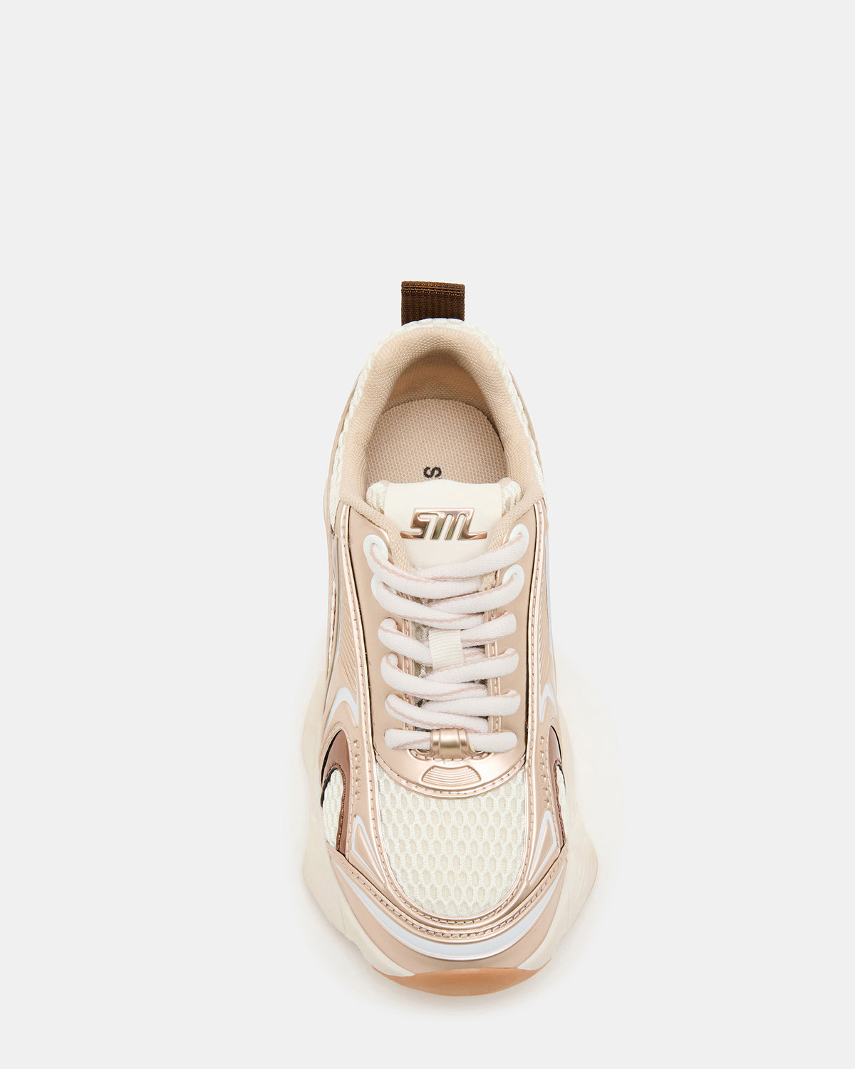 Steve Madden Kids' SPEDSTR Rose Gold Low-Top Lace-Up Girls' Sneaker