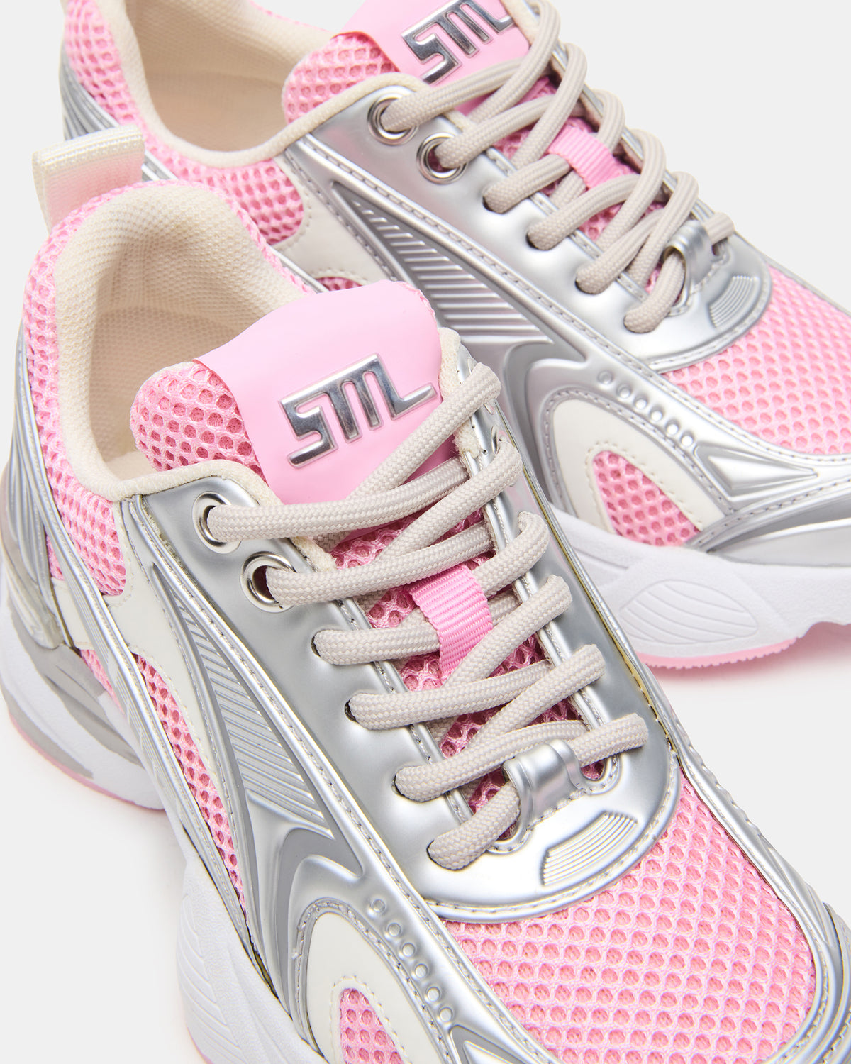 Steve Madden Kids' SPEDSTR Pink Low-Top Lace-Up Girls' Sneaker
