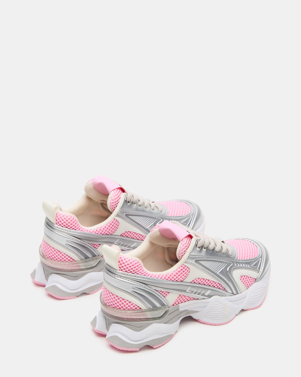 Steve Madden Kids' SPEDSTR Pink Low-Top Lace-Up Girls' Sneaker