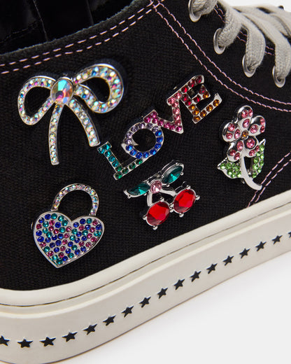 Steve Madden Kids' JOYCEE Black High-Top Lace-Up Girls' Sneaker