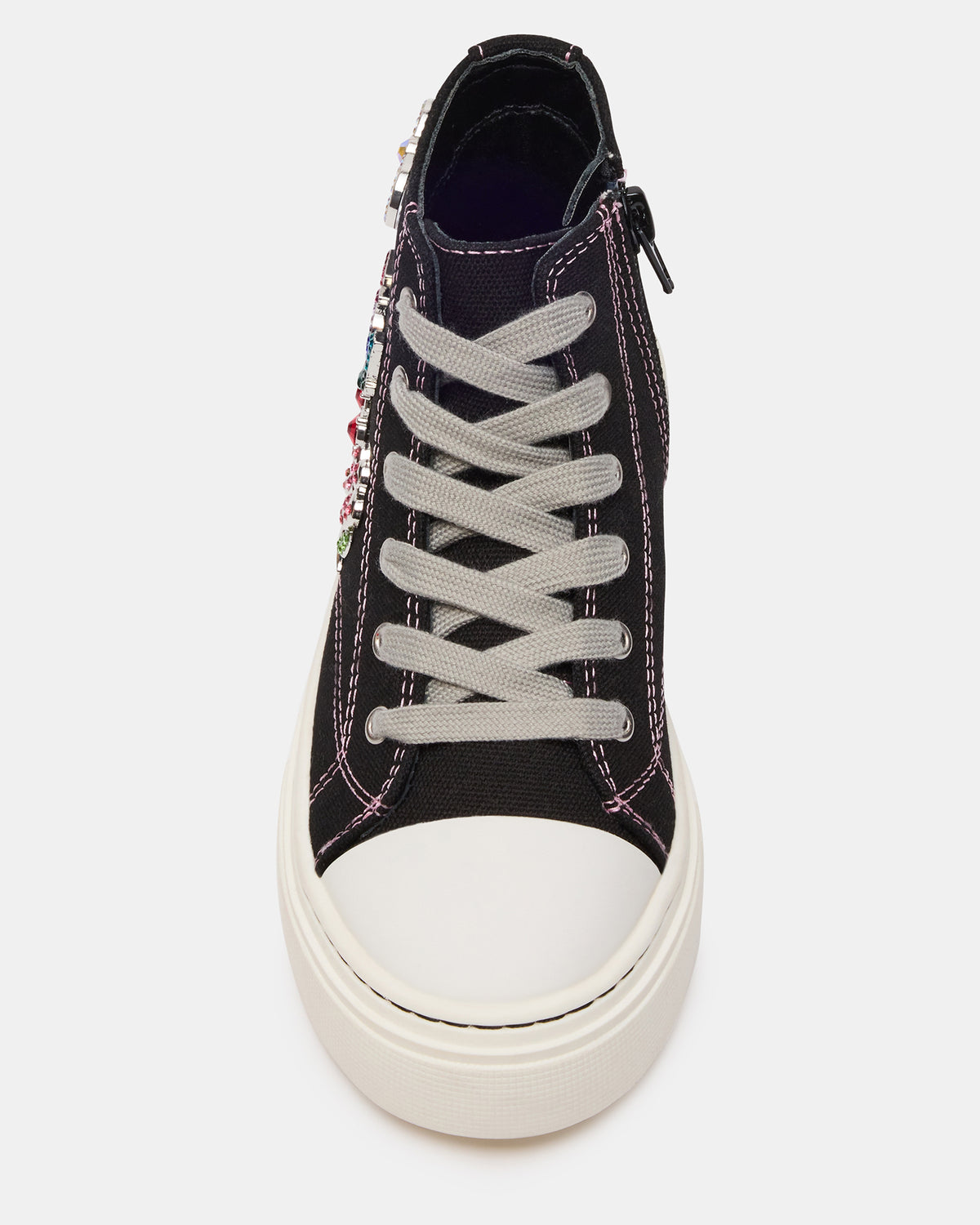 Steve Madden Kids' JOYCEE Black High-Top Lace-Up Girls' Sneaker