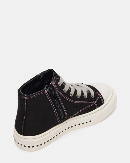 Steve Madden Kids' JOYCEE Black High-Top Lace-Up Girls' Sneaker
