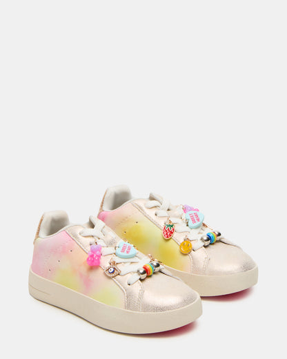 Steve Madden Toddlers' POET Pastel Multi Girls' Low-Top Lace-Up Sneaker