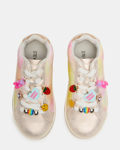 Steve Madden Toddlers' POET Pastel Multi Girls' Low-Top Lace-Up Sneaker