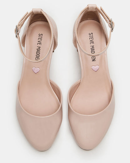 Steve Madden Kids' PRETTYY Blush Patent Girls' Block Heel