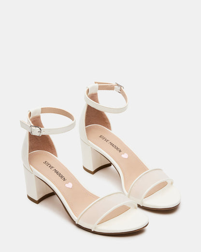 Steve Madden Kids' CARRSON Mesh White Girls' Dress Heel