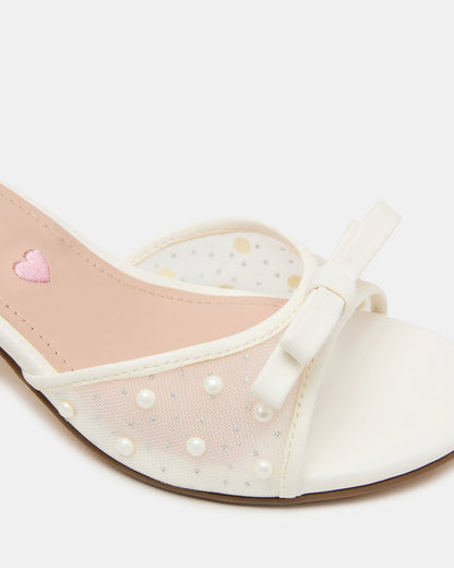 Steve Madden Kids' ADIA White Mesh Block Heel Girls' Heel