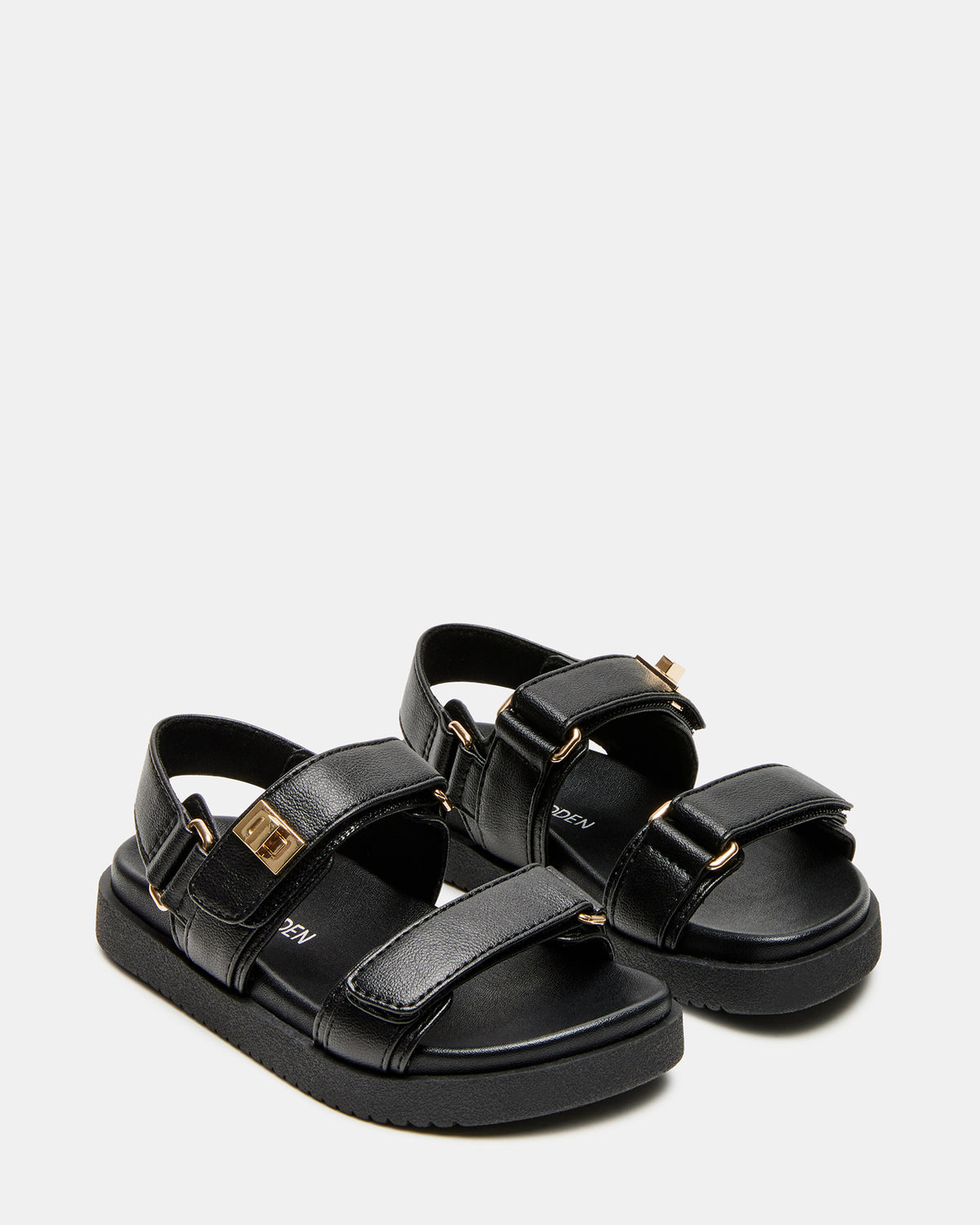 Steve Madden Toddlers' MONA Black Girls' Flatform Sandal