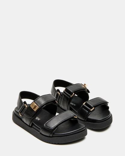 Steve Madden Toddlers' MONA Black Girls' Flatform Sandal