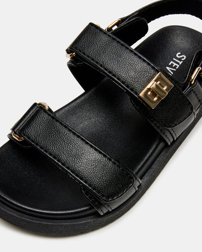 Steve Madden Toddlers' MONA Black Girls' Flatform Sandal