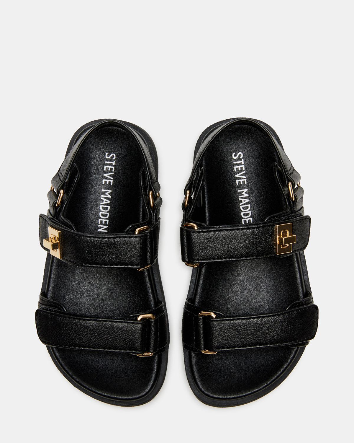 Steve Madden Toddlers' MONA Black Girls' Flatform Sandal