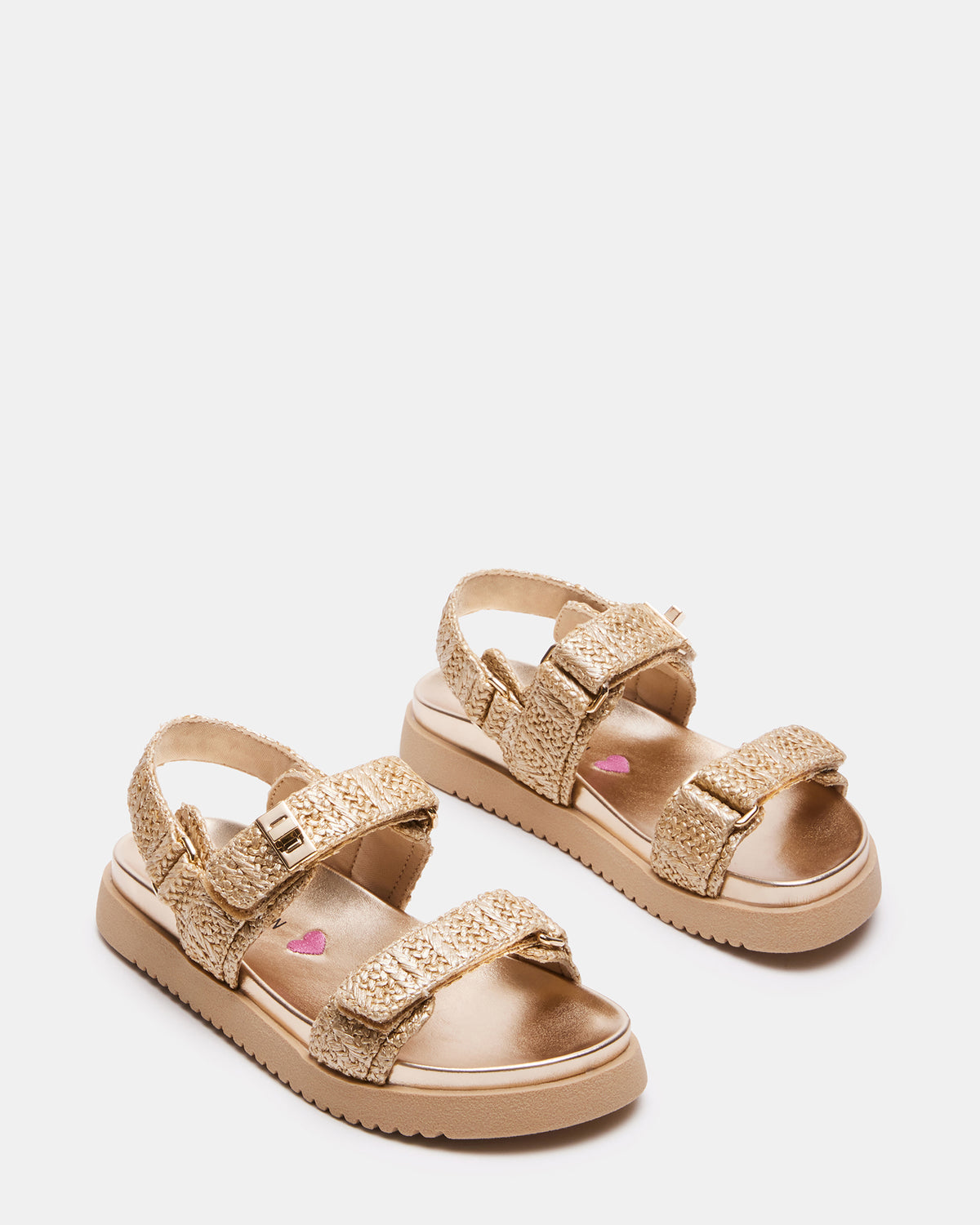 Steve Madden Kids' MONA Gold Multi Girls' Flatform Sandal