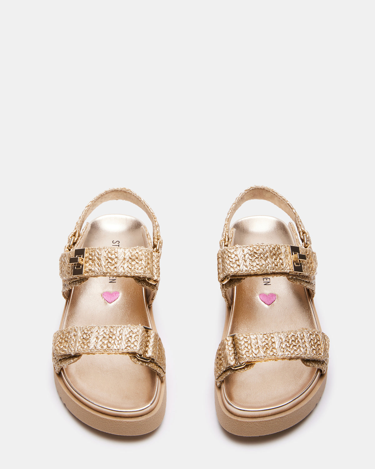 Steve Madden Kids' MONA Gold Multi Girls' Flatform Sandal