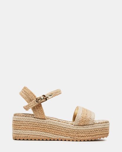 Steve Madden Kids' CLEO Natural Girls' Platform Wedge