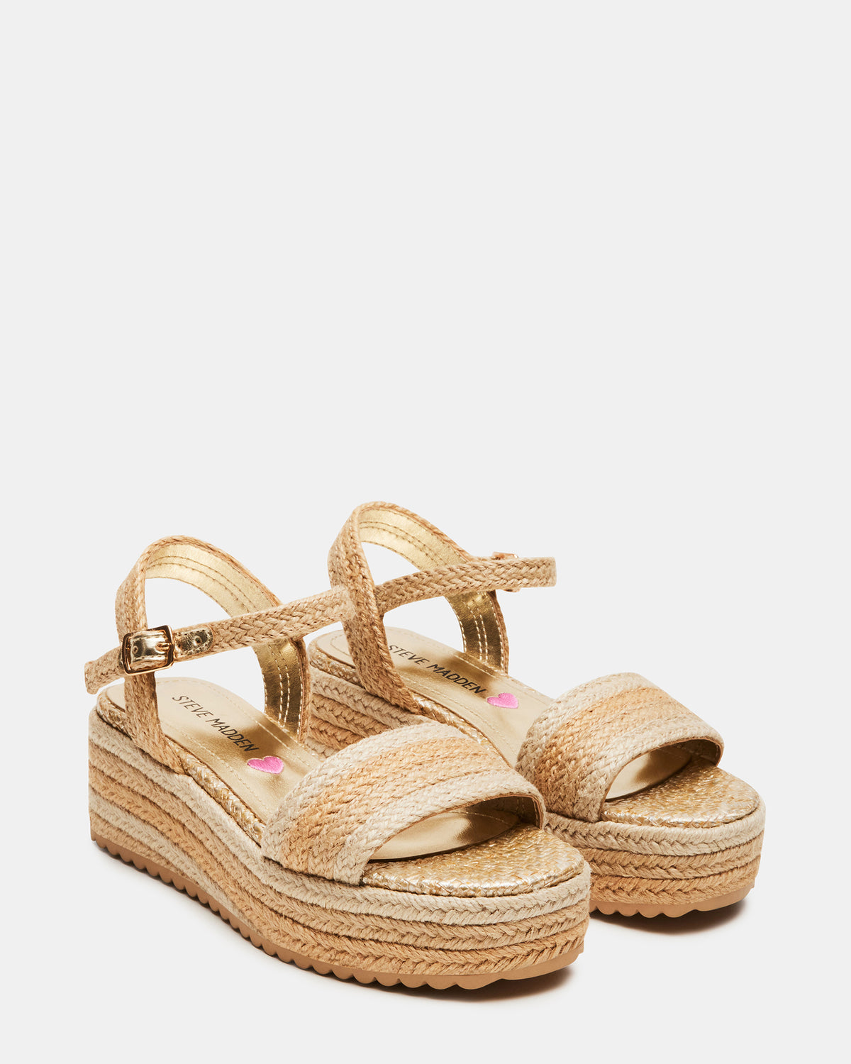 Steve Madden Kids' CLEO Natural Girls' Platform Wedge