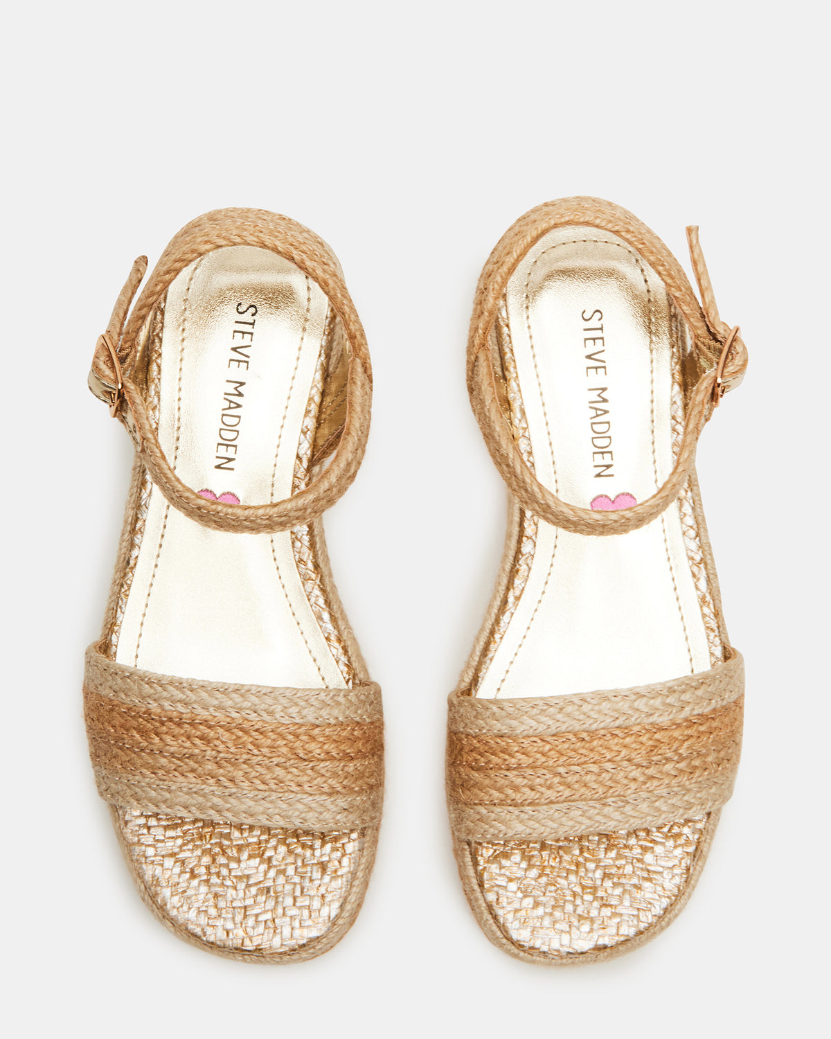 Steve Madden Kids' CLEO Natural Girls' Platform Wedge