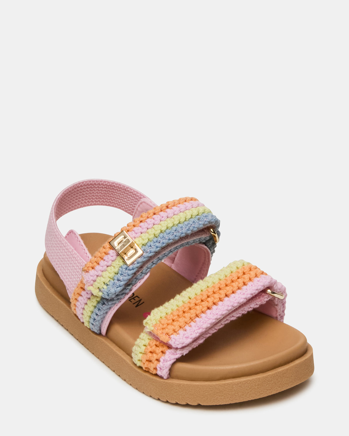 Steve Madden Toddlers' MONA Pastel Multi Girls' Flatform Sandal