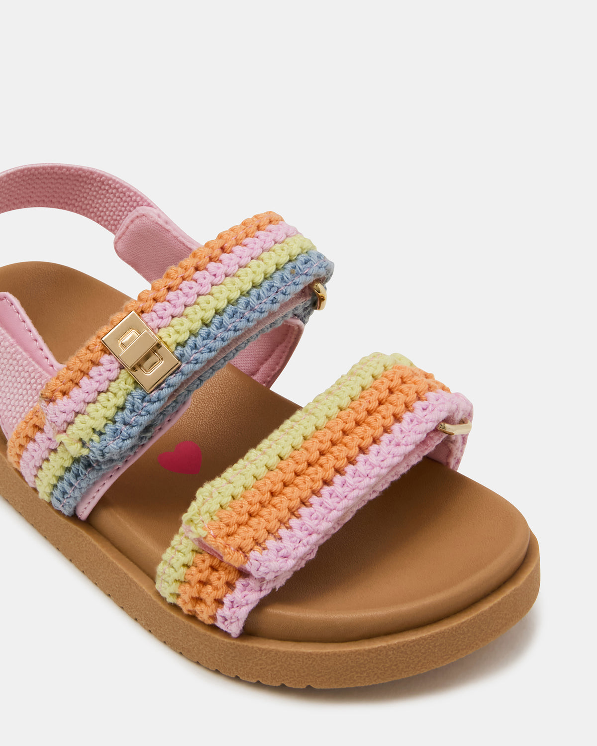 Steve Madden Toddlers' MONA Pastel Multi Girls' Flatform Sandal