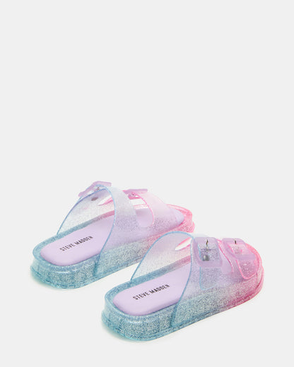 Steve Madden Kids' LOLLI Multi Girls' Flatform Slide Sandal