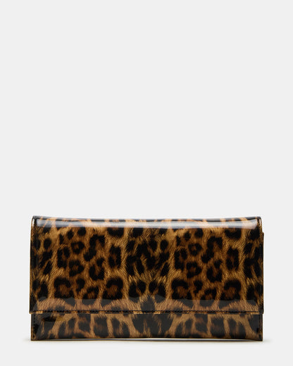 Steve Madden JULIANA Bag Leopard Patent Crossbody Clutch Handbag