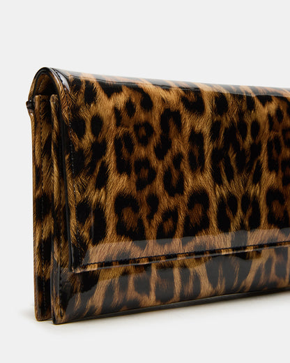 Steve Madden JULIANA Bag Leopard Patent Crossbody Clutch Handbag
