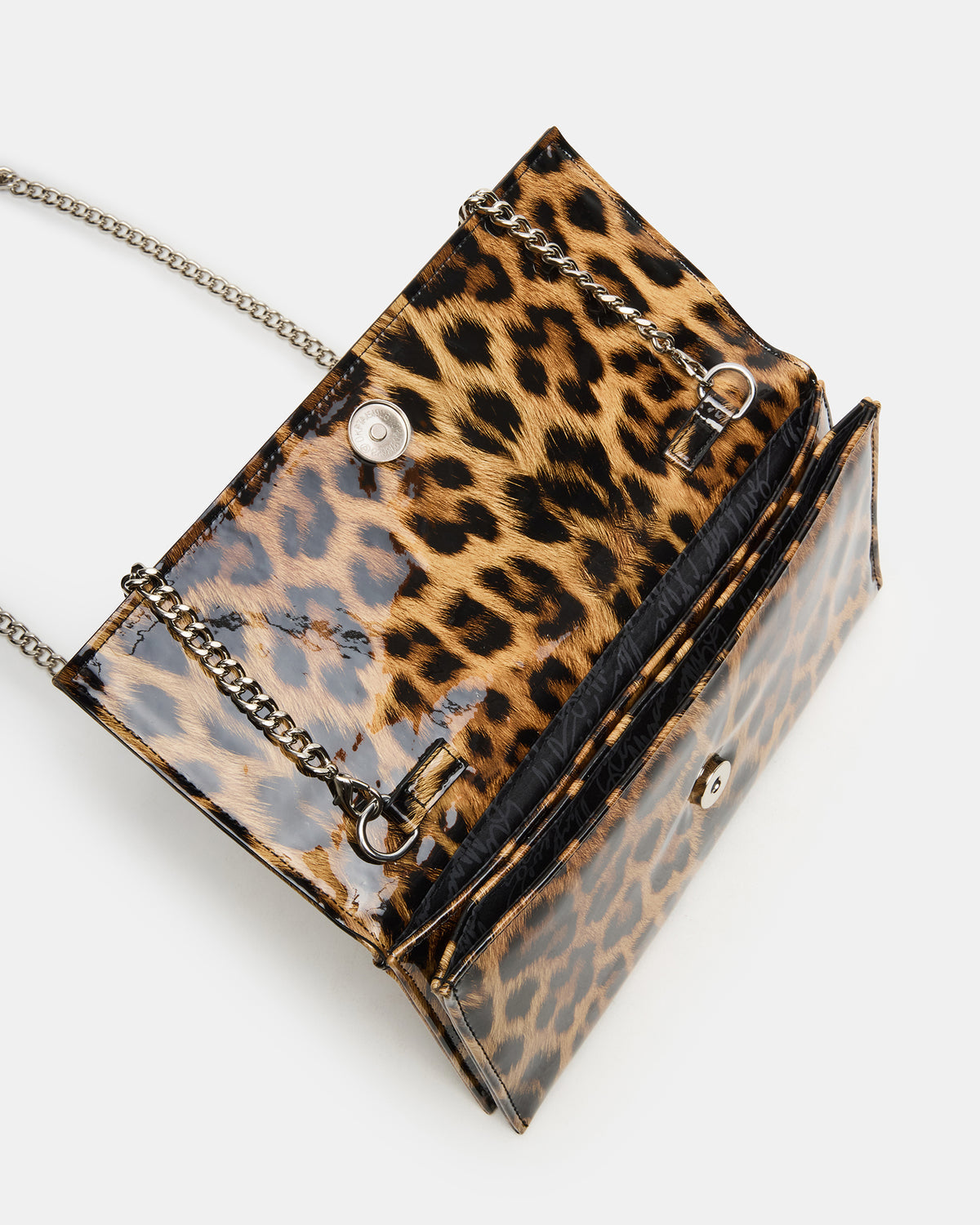 Steve Madden JULIANA Bag Leopard Patent Crossbody Clutch Handbag