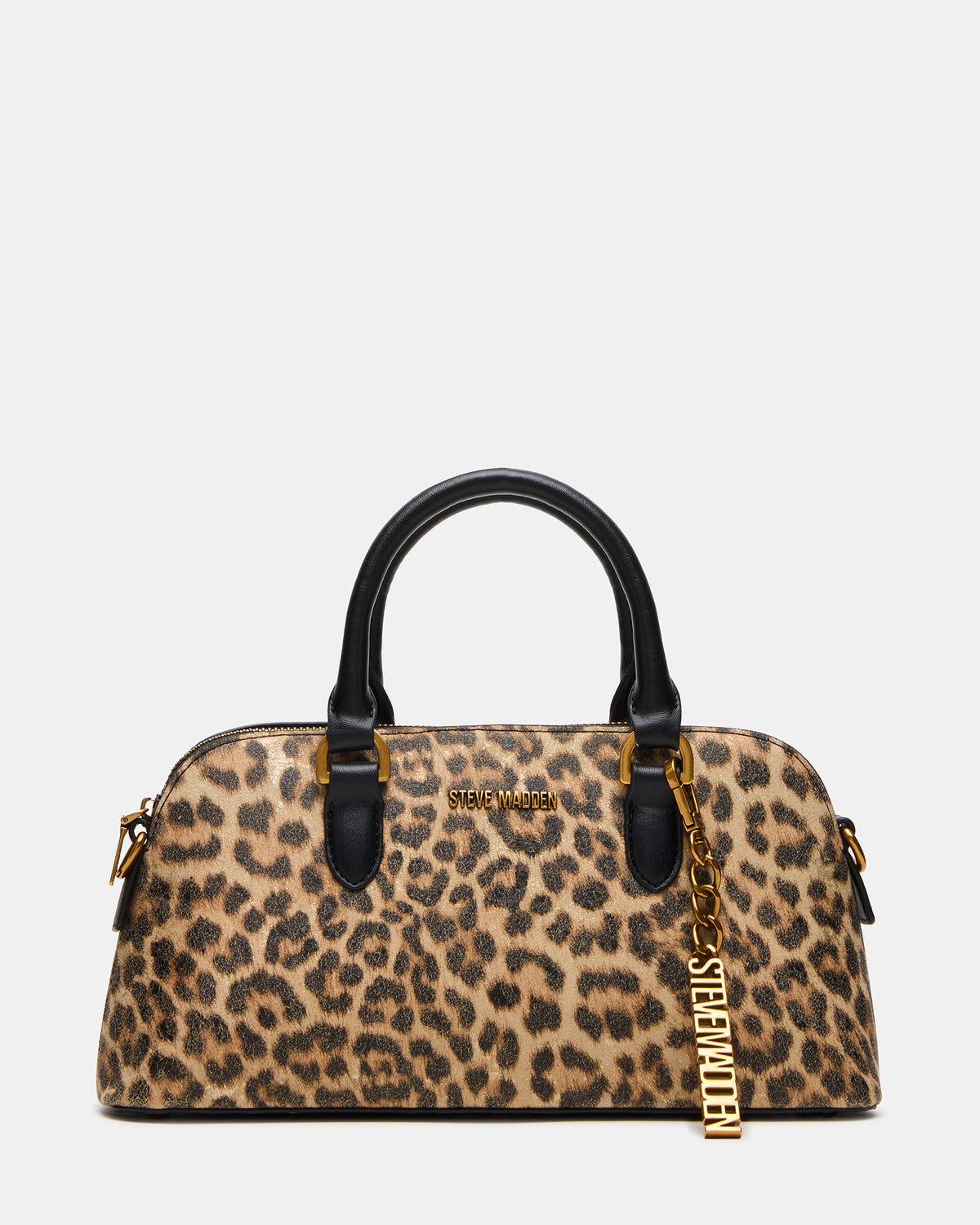 Steve Madden SMYTH Bag Leopard Crossbody Bag Charm Top Handle Handbag