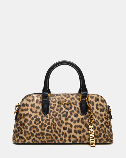 Steve Madden SMYTH Bag Leopard Crossbody Bag Charm Top Handle Handbag