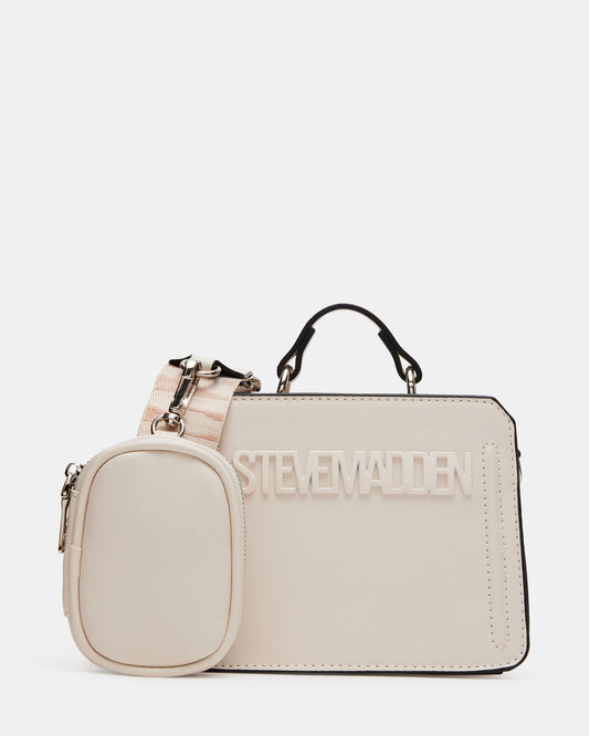 Steve Madden EVELYN Mini Bag Cream | Women's Top-Handle Crossbody Bag