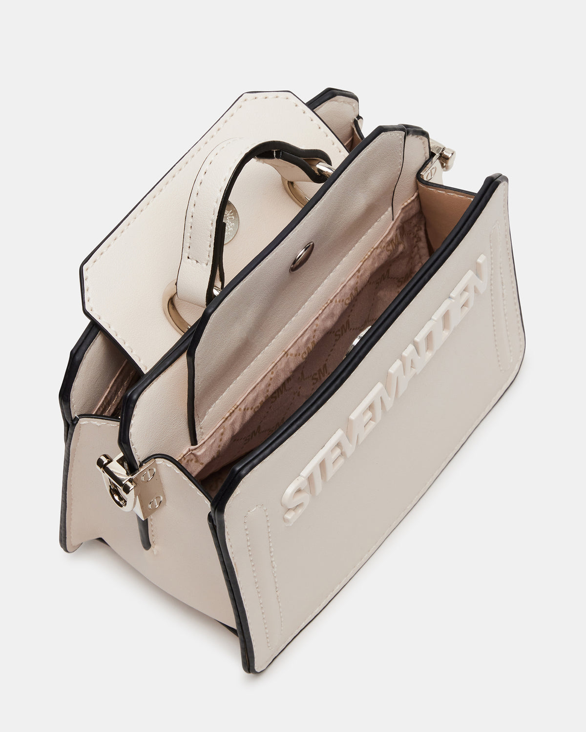 Steve Madden EVELYN Mini Bag Cream | Women's Top-Handle Crossbody Bag