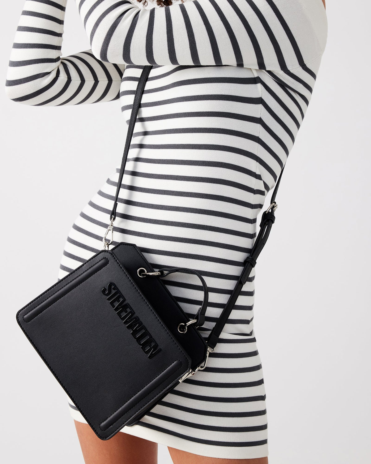 Steve Madden EVELYN Bag Drippy Hearts Black/Red Top Handle Crossbody Bag