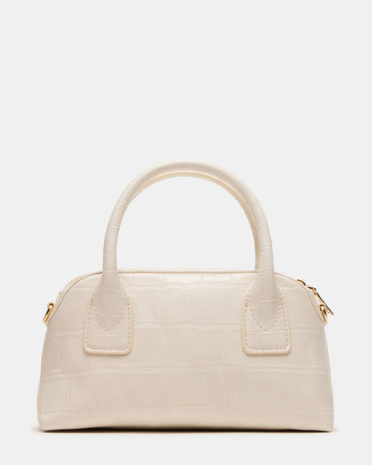 Steve Madden MELODIE Bag Bone Crocodile Dome Satchel Top-Handle Crossbody Handbag