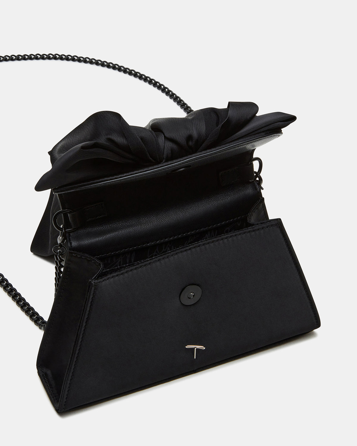 Steve Madden COSETTE Bag Black Satin Beaded Top-Handle Mini Handbag