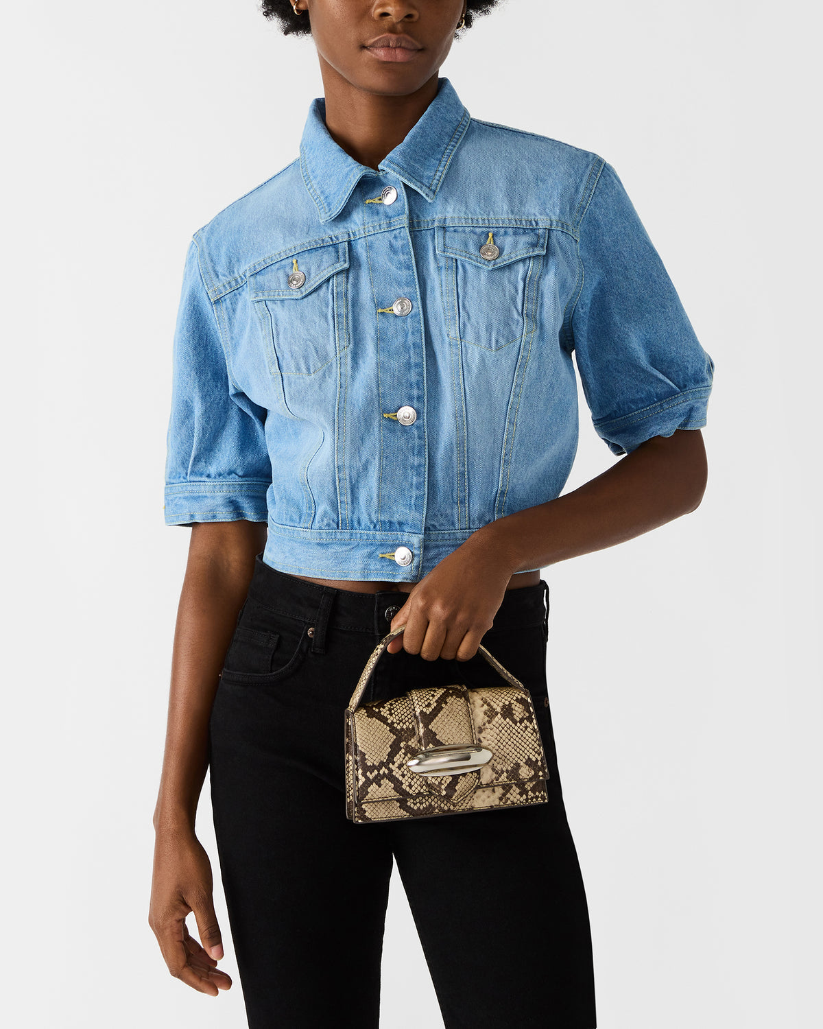 Steve Madden MISHELL Bag Natural Multi Top-Handle Mini Handbag