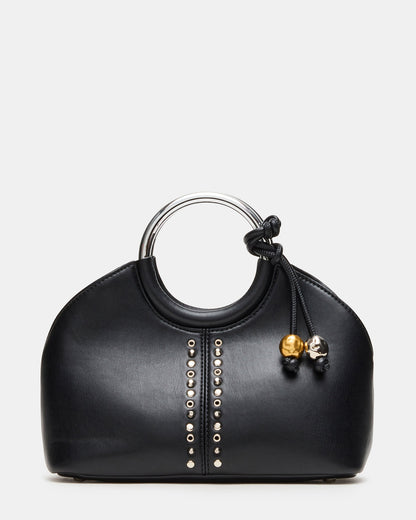 Steve Madden GEENA Embellished Bag Black Ring Top-Handle Crossbody Handbag