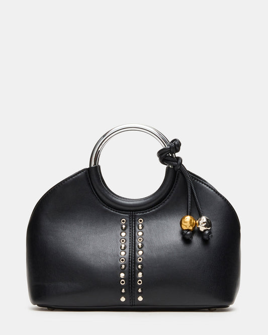 Steve Madden GEENA Embellished Bag Black Ring Top-Handle Crossbody Handbag